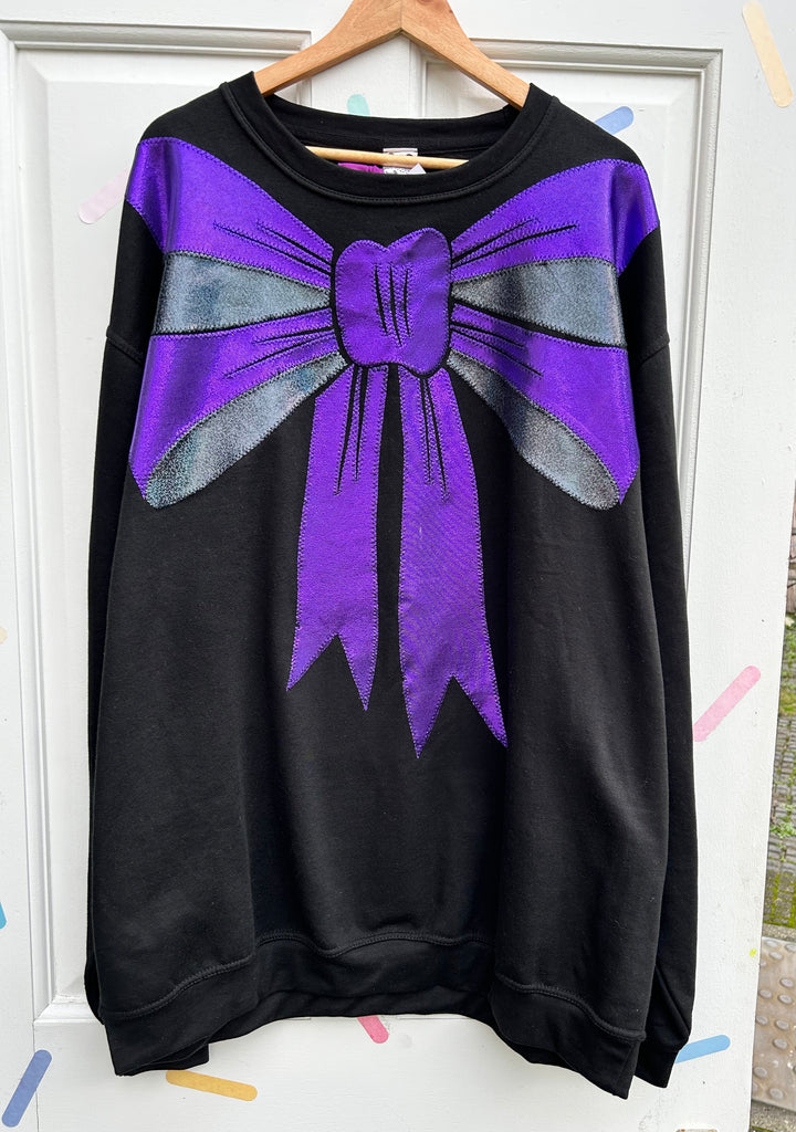 (450) 2nd - Bow Wow Unisex Sweat - Black/Purple - Size 4XL