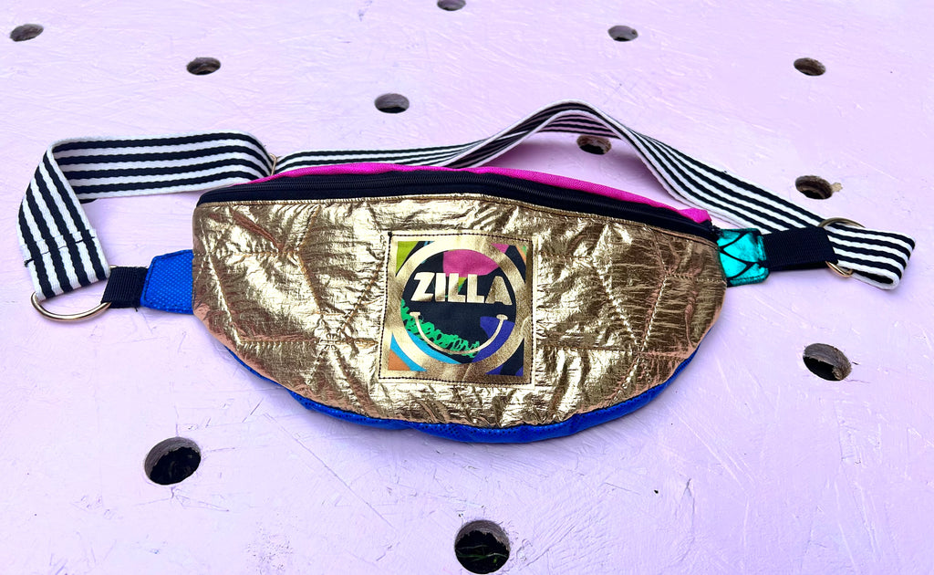 (501) 2nd - Bumbag - Gold/Pink/Blue/Zilla Patch - Small