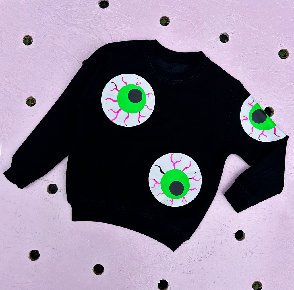 (401) Eye-conic - Kids Unisex Sweat - Black - 5/6