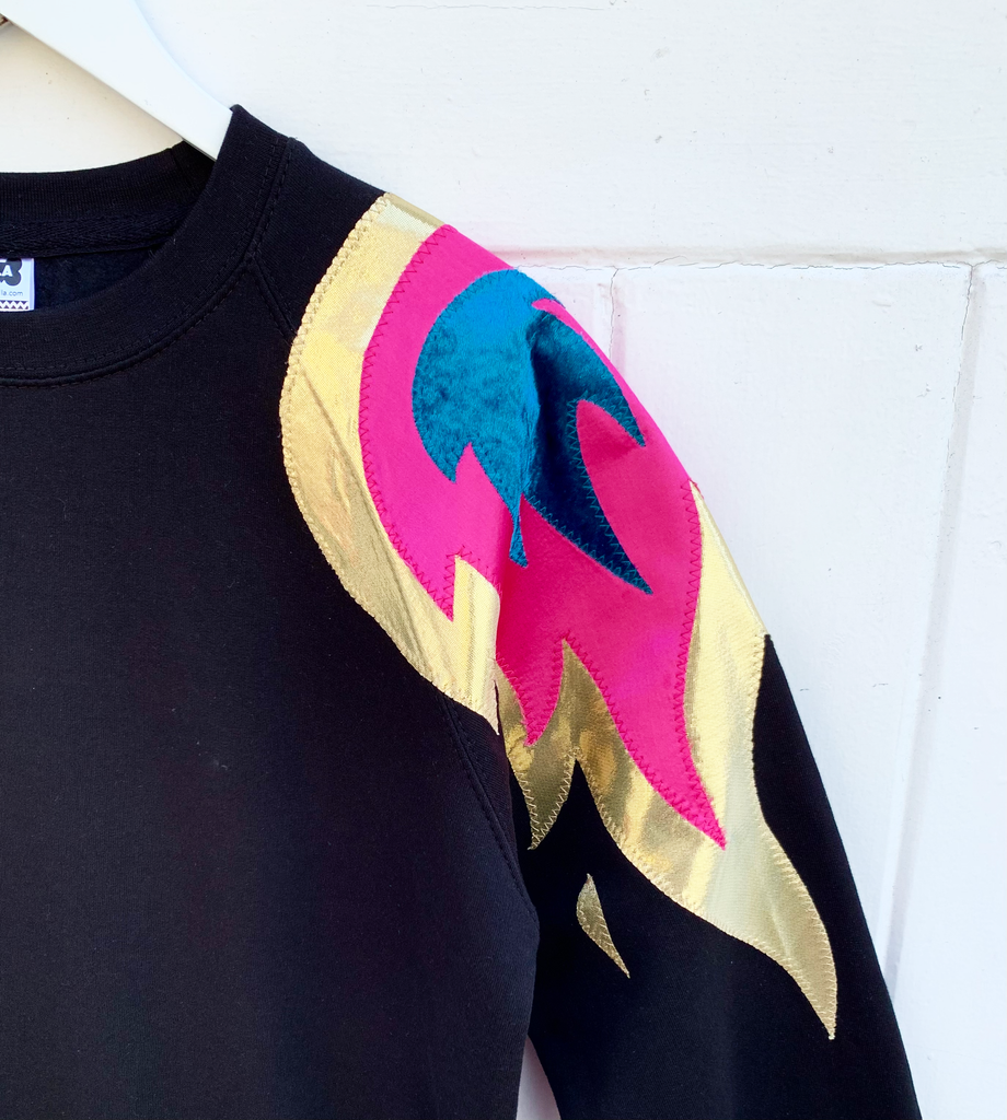 (447) Phoenix Unisex Sweat  - Pink/Teal/Gold - Size XXL